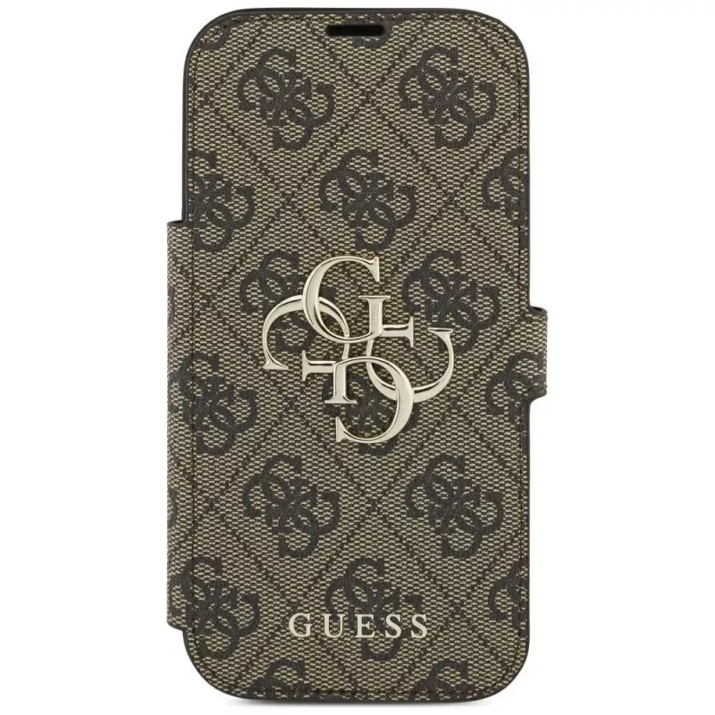 Guess Book 4G Metal Logo θήκη για Apple iPhone 18 Pro / 17 Pro – καφέ