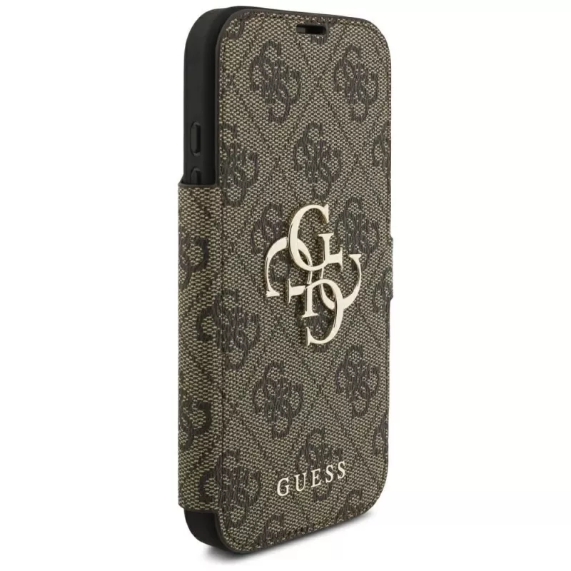 Guess Book 4G Metal Logo θήκη για Apple iPhone 18 Pro / 17 Pro – καφέ