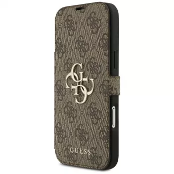 Guess Book 4G Metal Logo θήκη folio για iPhone 18 Pro Max / 17 Pro Max - καφέ