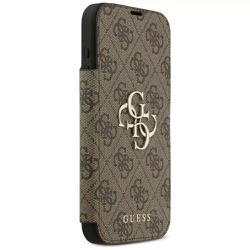 Guess Book 4G Metal Logo θήκη folio για iPhone 18 Pro Max / 17 Pro Max - καφέ