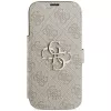 Guess Book 4G Metal Logo θήκη folio για iPhone 16 Pro / 17 Pro - ροζ