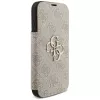 Guess Book 4G Metal Logo θήκη folio για iPhone 16 Pro / 17 Pro - ροζ