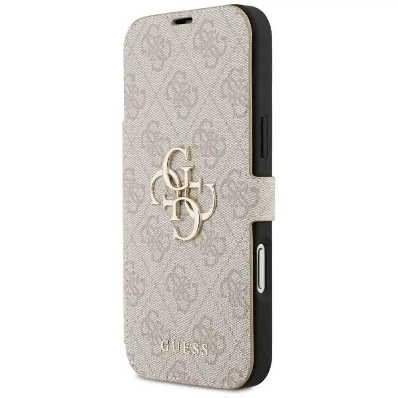 GUESS Book 4G Metal Logo θήκη folio για iPhone 18 Pro Max / 17 Pro Max - ροζ