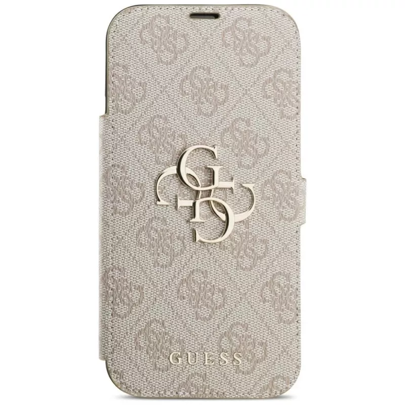 GUESS Book 4G Metal Logo θήκη folio για iPhone 18 Pro Max / 17 Pro Max - ροζ
