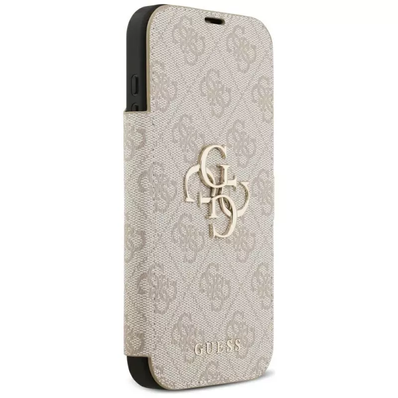 GUESS Book 4G Metal Logo θήκη folio για iPhone 18 Pro Max / 17 Pro Max - ροζ