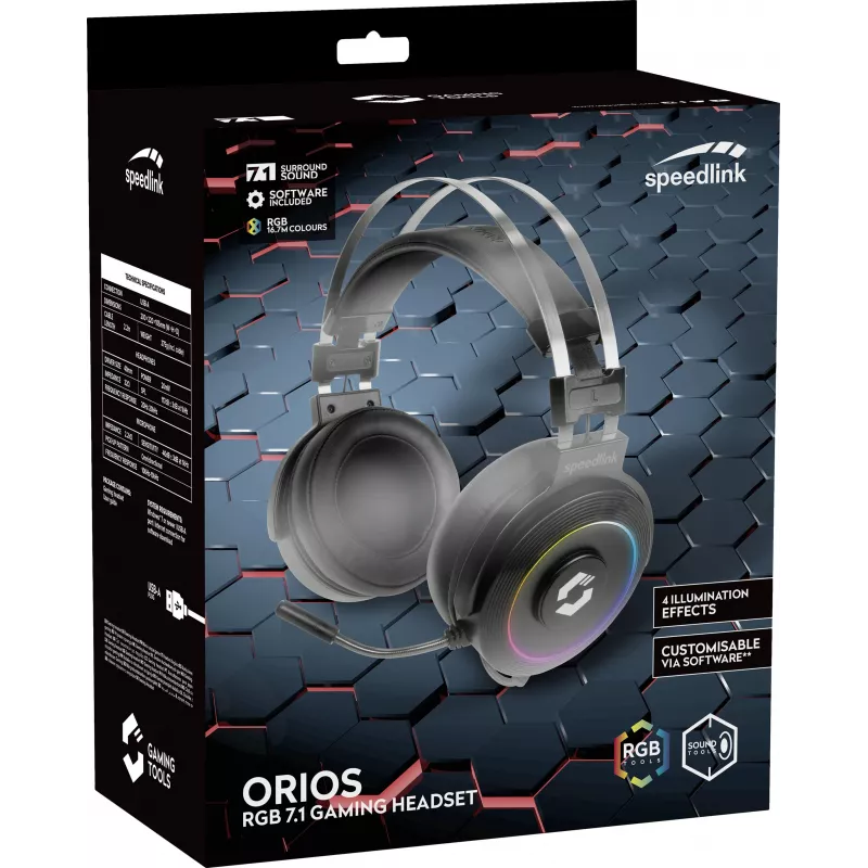 Speedlink Orios ακουστικά με μικρόφωνο (SL-860005-BK)
