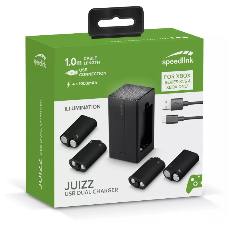 Speedlink Juizz διπλός φορτιστής USB για Xbox (SL-260003-BK)