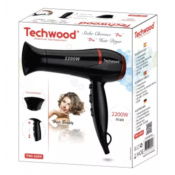Techwood TSC-2255 Pro πιστολάκι μαλλιών, 2200W, μαύρο (TSC-2255)