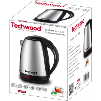 Techwood TBI-1827 ασύρματος βραστήρας από ανοξείδωτο ατσάλι, 1.8 L (TBI-1827)