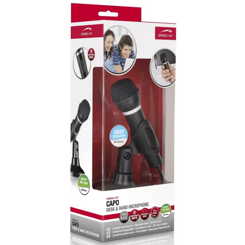 Speedlink Capo Desk & Hand μικρόφωνο υπολογιστή, μαύρο (SL-8703-BK)