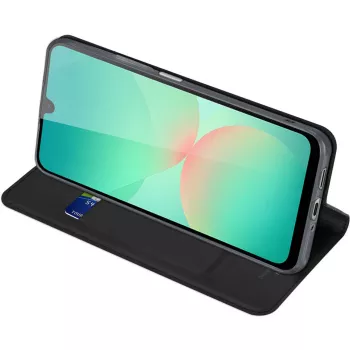 Nevox Vario Series Θήκη βιβλίου για Samsung Galaxy A27 5G – Μαύρη θήκη πορτοφόλι από δέρμα PU με θήκες καρτών, θήκη χαρτονομισμάτων και λειτουργία βάσης