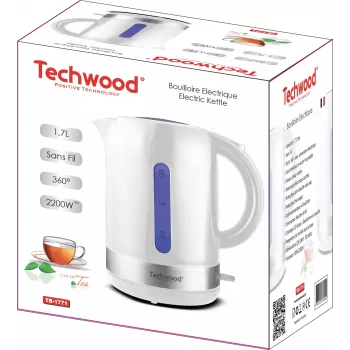 Techwood βραστήρας 1.7L, λευκός (TB-1771)