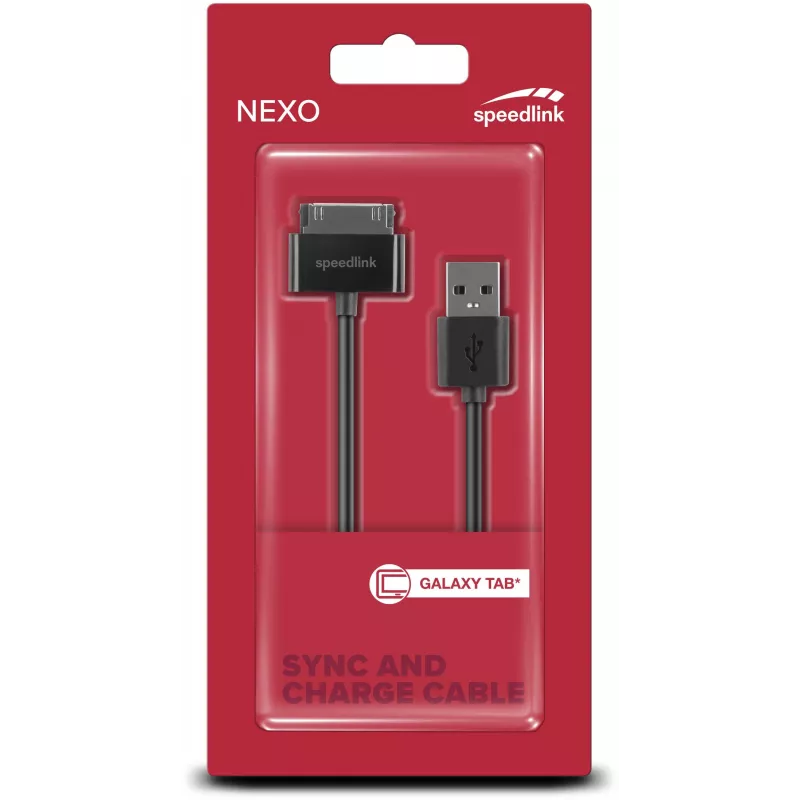 Speedlink Nexo Καλώδιο συγχρονισμού και φόρτισης για Samsung Galaxy Tab (SL-7503-BK)