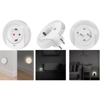 LogiLink πρίζα με νυχτερινό φωτισμό LED και αισθητήρα λυκόφωτος και 1x CEE 7/3 (LED012)