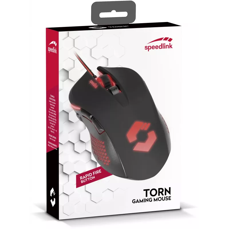 Speedlink Torn Gaming ποντίκι, μαύρο (SL-680008-BKBK)