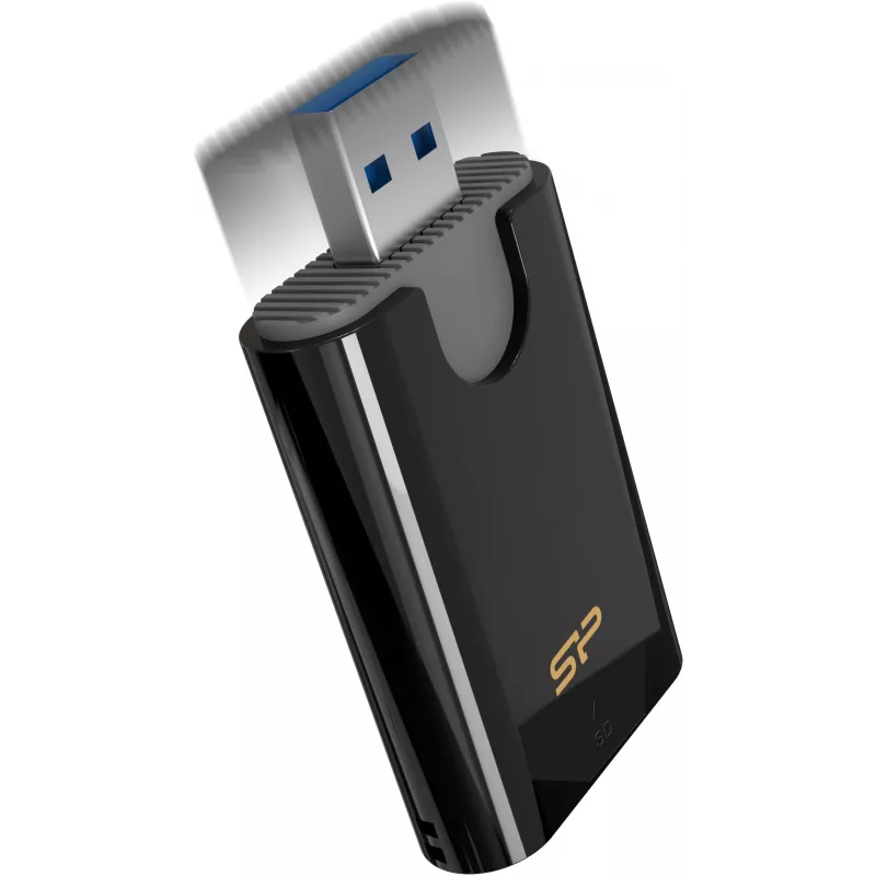 Συνδυαστικός αναγνώστης καρτών Silicon Power SD/microSD, USB 3.2 Gen 1 Type-A, μαύρο (SPU3AT5REDEL300K)