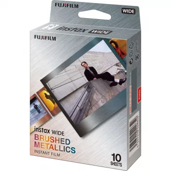 Fujifilm Instax Wide Φιλμ στιγμιαίας εκτύπωσης 10 λήψεων, Brushed Metal