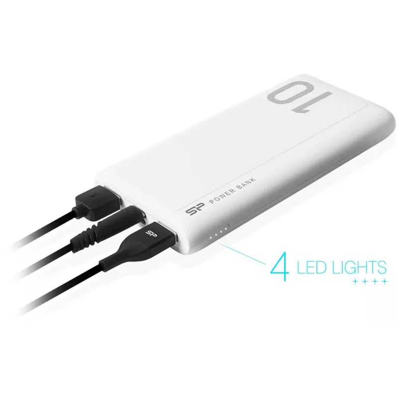 Silicon Power GP15 10000 mAh Power bank, λευκό (SP10KMAPBKGP150W)