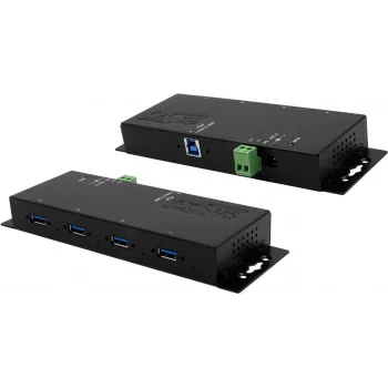 EXSYS EX-1184HMVS-2 4-Port USB 3.2 Gen 1 hub αλουμινίου με τροφοδοτικό