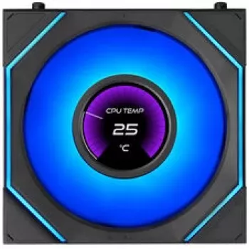 Lian Li UNI FAN SL-INF 120 FLEX LCD Wireless ARGB Συσκευασία 3 τεμ. Μαύρο με controller