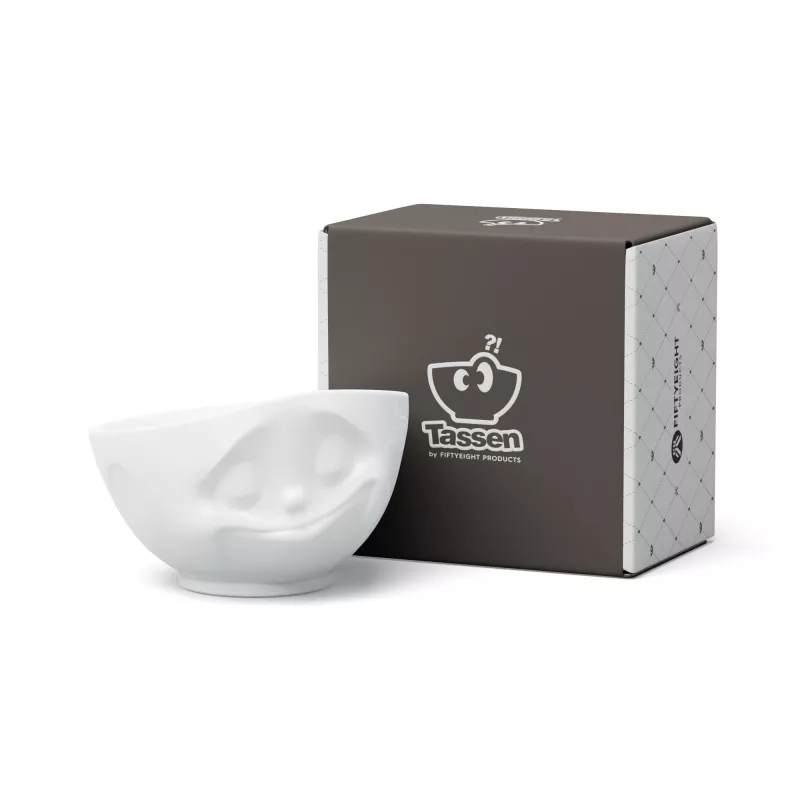 FIFTYEIGHT PRODUCTS Happy Face μπολ 1000 ml λευκή πορσελάνη