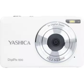 Ψηφιακή φωτογραφική μηχανή Yashica DigiPix 100, λευκή (YAS-DG100PP-WH)
