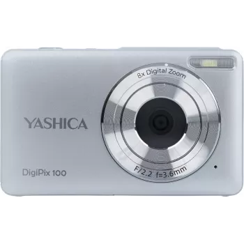 Ψηφιακή compact φωτογραφική μηχανή Yashica DigiPix 100, 8 MP, οθόνη IPS 2,4 ιντσών, ασημί (YAS-DG100PP-SV)