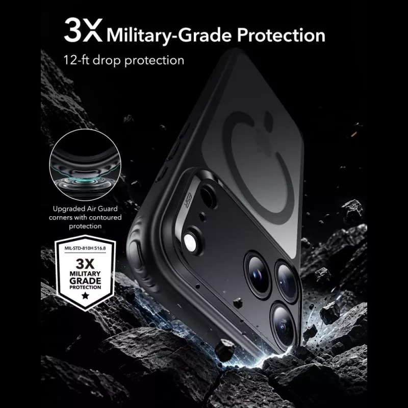 ESR Classic Hybrid MagSafe Θήκη για iPhone 17 Pro Max / 18 Pro Max – Ματ μαύρο