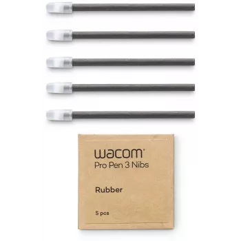 WACOM Pro Pen 3 Λαστιχένιες μύτες συσκευασία 5 τεμ. (ACK253010Z) – Ανταλλακτικές μύτες για φυσική αίσθηση χαρτιού