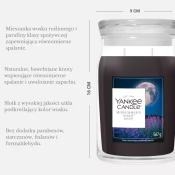 Yankee Candle Signature Mittsommernacht Μεγάλο κερί αρωματικό σε γυάλινο βάζο 567 g