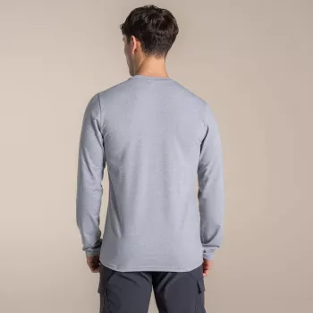 Craghoppers NosiLife Abel Μπλούζα με μακρύ μανίκι - Soft Grey Marl - Μέγεθος M
