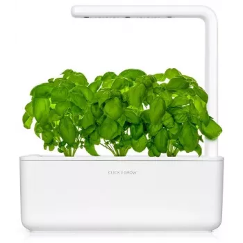 Click & Grow The Smart Garden 3 εσωτερικός κήπος βοτάνων με φως LED ανάπτυξης, λευκό