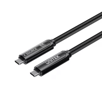 Unitek USB-C ενεργό οπτικό καλώδιο 10Gbps PD60W 8K@30Hz 12m μαύρο