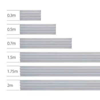 B-TECH AV SYSTEM X - οριζόντια ράγα τοποθέτησης - 1m - μαύρο