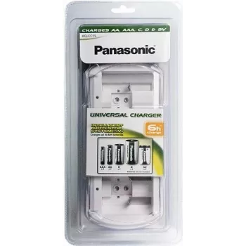 Panasonic BQ-CC15E/1B έξυπνος & γρήγορος φορτιστής μπαταριών Ni-MH για AA & AAA, 4 υποδοχές, μεμονωμένα κανάλια, AC 100-240V