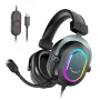 FIFINE H6 AmpliGame RGB 7.1 Surround Sound Over-Ear USB Gaming Headset με Αποσπώμενο Μικρόφωνο, Μαύρο