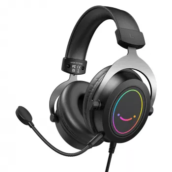 FIFINE H3 AmpliGame RGB Ενσύρματο Over-Ear Gaming Headset με Αποσπώμενο Μικρόφωνο, 50mm Drivers, USB-A, Μαύρο