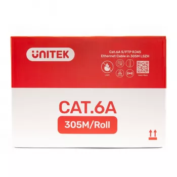 UNITEK C18121BL Καλώδιο τοποθέτησης Cat.-6A-S/FTP-LSZH, 305 m, μπλε