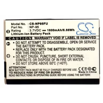Cameron Sino Ανταλλακτική Μπαταρία για Fujifilm NP-95 / Ricoh DB-90, 3,7V 1900mAh Li-Ion, Μαύρο