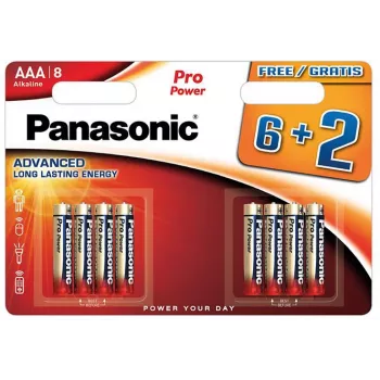 Panasonic Pro Power AAA αλκαλικές μπαταρίες LR03 συσκευασία 8 τεμ. (6+2 δώρο)