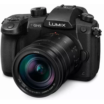 Panasonic Lumix DC-GH5LEG-K Φωτογραφική μηχανή με εναλλάξιμους φακούς με φακό Leica DG Vario-Elmarit 12-60mm f/2.8-4 ASPH. POWER O.I.S., 20.3MP Micro Four Thirds, βίντεο 4K 60p, 5-Axis Dual I.S. 2, Wi-Fi/Bluetooth, αντοχή σε πιτσιλιές/παγετό, Μαύρο