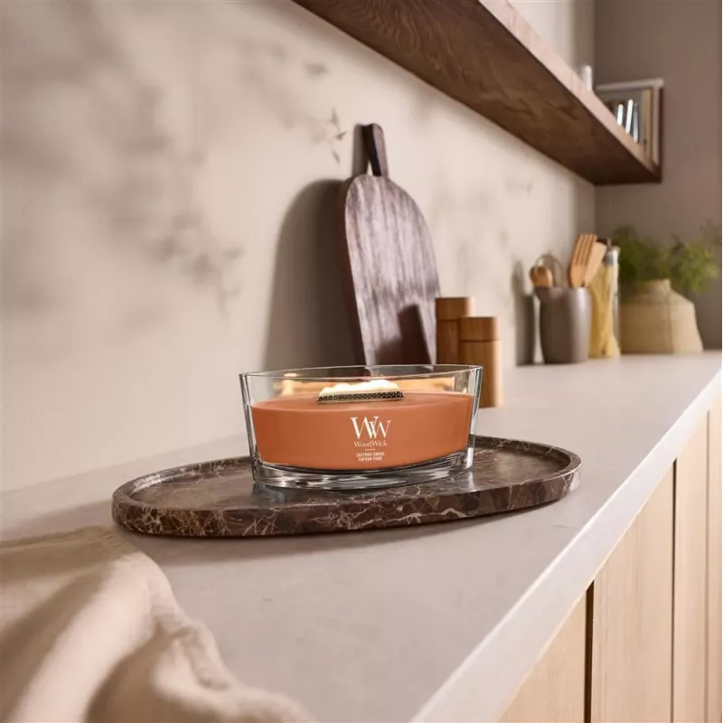 WoodWick Saffron Smoke Αρωματικό Κερί Ellipse 453,6 g