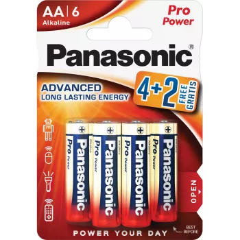 Panasonic Alkaline Power μπαταρίες AA LR6PPG/6BP συσκευασία 4+2 δώρο (6 τεμ.)