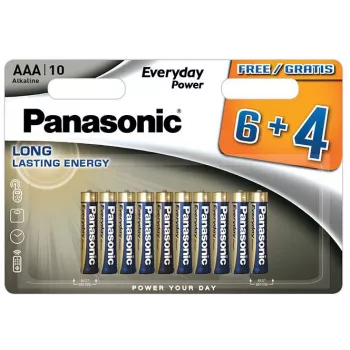 Panasonic Everyday Power μπαταρίες AAA αλκαλικές LR03 συσκευασία 10 τεμ. blister (6+4 bonus)