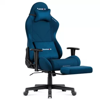Huzaro Force 5.7 Μπλε εργονομική καρέκλα gaming - δέρμα PU, ρυθμιζόμενα υποβραχιόνια, ρυθμιζόμενη πλάτη, μαξιλάρια μέσης και αυχένα