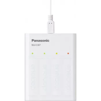 Panasonic eneloop BQ-CC87USB φορτιστής με 4 x μπαταρίες 1900 mAh (K-KJ87MCC40USB)