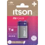ITSON 6LR61IPO/1CP αλκαλική μπαταρία 9V (6LR61, PP3, 1 συσκευασία) – Χωρίς υδράργυρο, 5 χρόνια αποθήκευσης