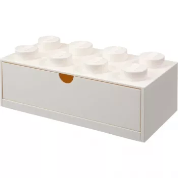 LEGO Brick 8 συρτάρι γραφείου λευκό κουτί αποθήκευσης με 8 studs