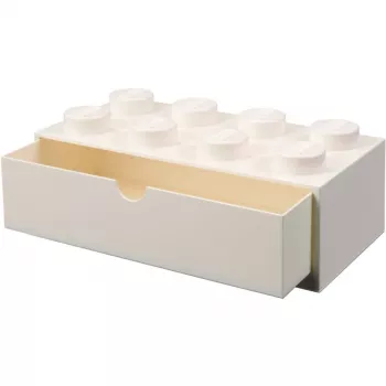 LEGO Brick 8 συρτάρι γραφείου λευκό κουτί αποθήκευσης με 8 studs