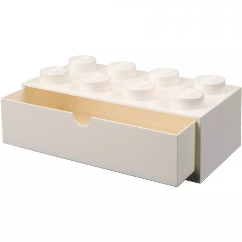 LEGO Brick 8 συρτάρι γραφείου λευκό κουτί αποθήκευσης με 8 studs